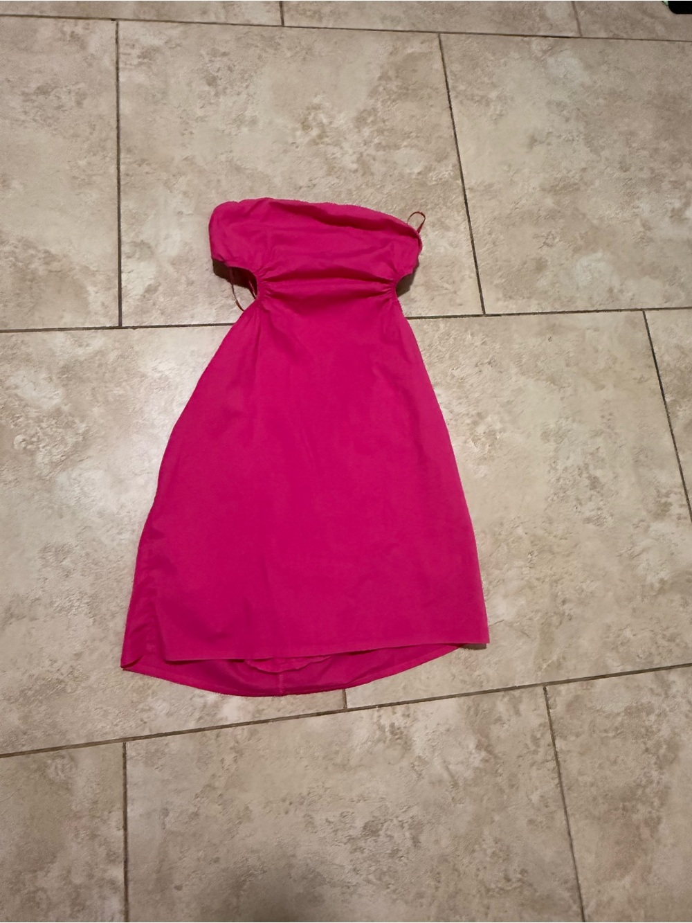 Strapless Fuchsia Women’s Dress open back!
